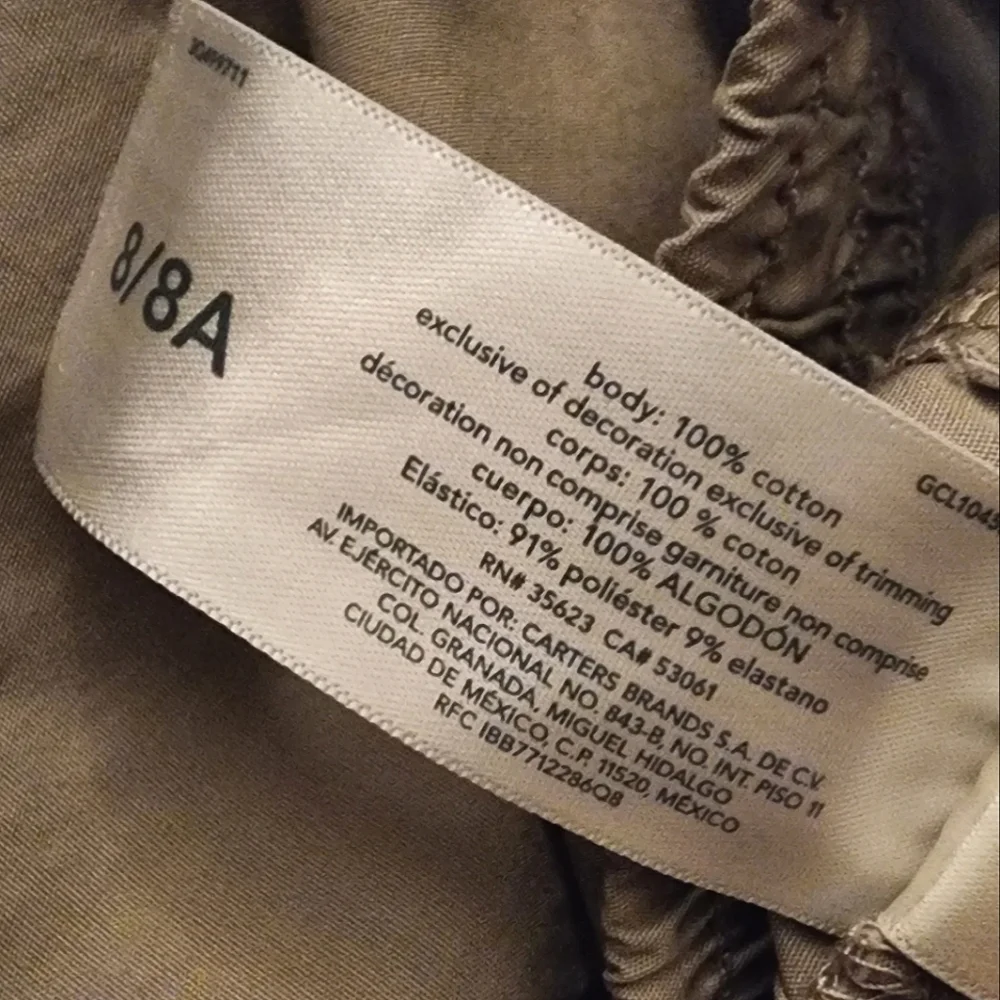 OshKosh OekoTex Cargo Joggers NWT